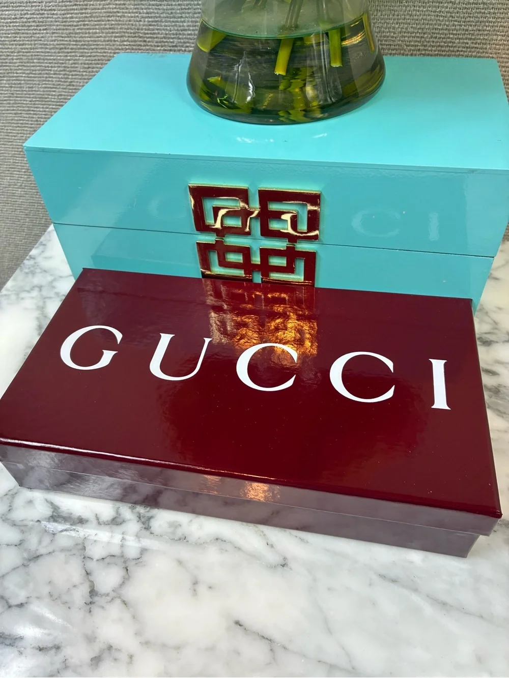 Gucci Cashmere & Wool Size Large Grey Gloves - $345 Retail NWT & Box
